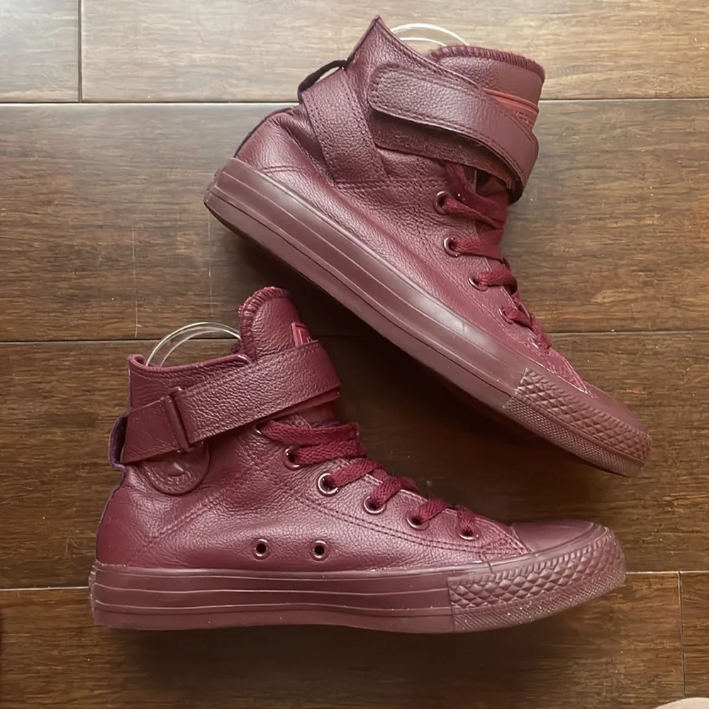 Converse Chuck Taylor All Star Brea High Deep Bordeaux Leather Women 6